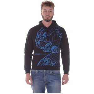 Versace Jeans Couture, Heren, Sweatshirts & Hoodies, Zwart, Maat: S Katoen,