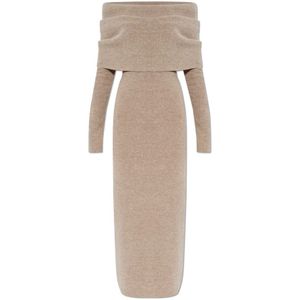 Cult Gaia, Dames, Jurken, Beige, Maat: L Wol,