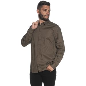 Armani Exchange, Heren, Overhemden, Bruin, Maat: L