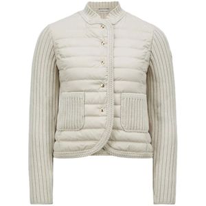 Moncler, Dames, Jassen, Beige, Maat: S Wol,