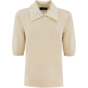 Fabiana Filippi, Dames, Tops, Beige, Maat: S Viscose,