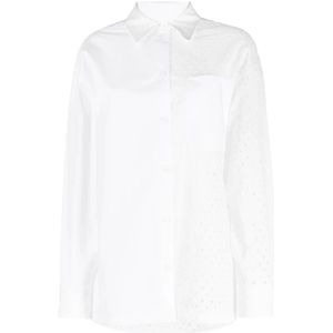 Kenzo, Dames, Blouses & Shirts, Wit, Maat: 2XS Katoen,