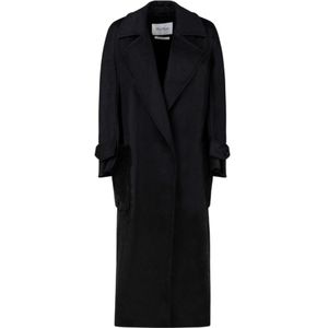 Max Mara, Dames, Mantels, Zwart, Maat: 2XS Kasjmier,