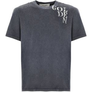 Golden Goose, Heren, Tops, Blauw, Maat: L Katoen,