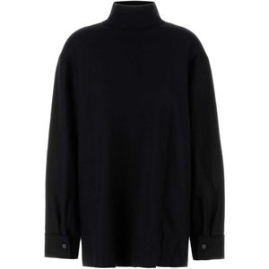 Jil Sander, Dames, Truien, Zwart, Maat: M Wol,