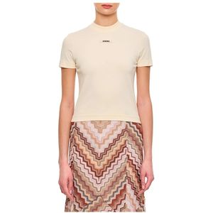 Jacquemus, Dames, Tops, Beige, Maat: S Katoen,
