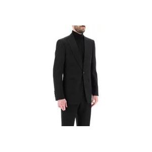 Burberry Slim Cut Jacquard Tuxedo Jacket , Black , Heren , Maat: M