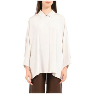 Max Mara, Dames, Blouses & Shirts, Wit, Maat: M Zijde,