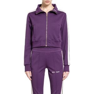 Palm Angels, Dames, Sweatshirts & Hoodies, Paars, Maat: XS