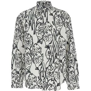 Jacquemus, Heren, Overhemden, Wit, Maat: L Linnen,