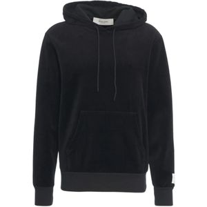 Golden Goose, Heren, Sweatshirts & Hoodies, Zwart, Maat: L Velours,