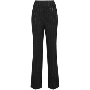 Philipp Plein, Dames, Broeken, Zwart, Maat: XL Katoen,
