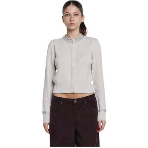 Pinko, Dames, Truien, Grijs, Maat: L Wol,