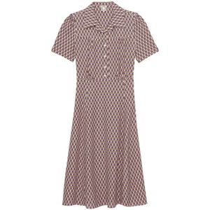 Ines de la Fressange - Angèle - Jurk - Veelkleurig - Leer