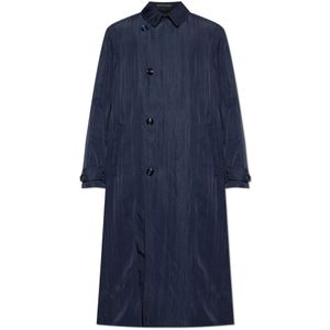 Giorgio Armani, Heren, Mantels, Blauw, Maat: M Viscose,