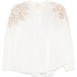 Forte Forte, Dames, Blouses & Shirts, Wit, Maat: S