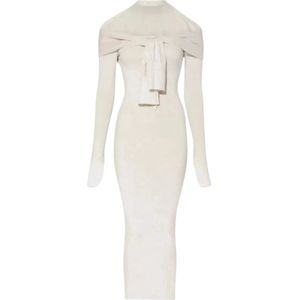 Jacquemus, Dames, Jurken, Beige, Maat: M Wol,