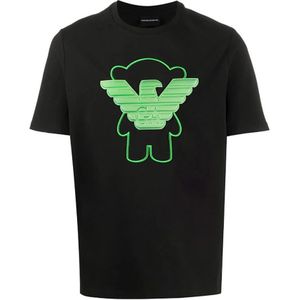 Emporio Armani, Heren, Tops, Zwart, Maat: L Katoen,