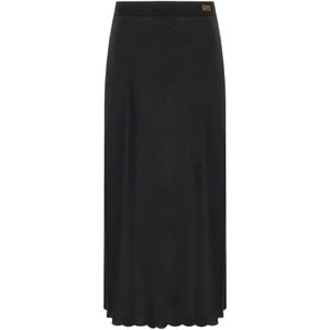 Elisabetta Franchi, Dames, Rokken, Zwart, Maat: XS Satijn,