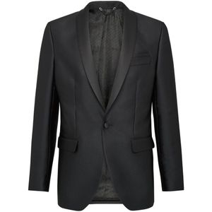Billionaire, Heren, Jassen, Zwart, Maat: M Satijn,