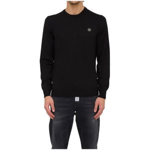 Philipp Plein, Heren, Truien, Zwart, Maat: M Wol,