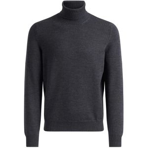 Gran Sasso, Heren, Truien, Grijs, Maat: M Wol,