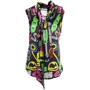 Moschino, Dames, Tops, Veelkleurig, Maat: 2XS
