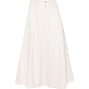 A.p.c., Dames, Rokken, Wit, Maat: S Denim,