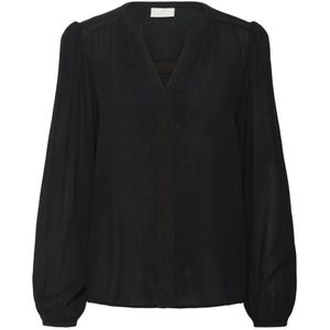 Kaffe - KAStine Amber - Blouse - Zwart - Wijde Pasvorm