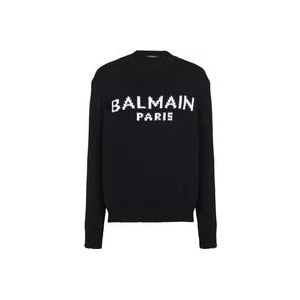 Balmain Merinowollen trui , Black , Heren , Maat: XS