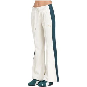 Puma, Dames, Broeken, Wit, Maat: S Katoen,