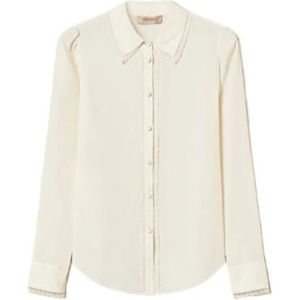 Twinset, Dames, Blouses & Shirts, Beige, Maat: XS
