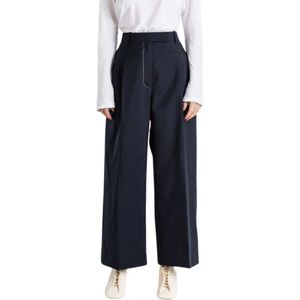 Thom Browne, Dames, Broeken, Blauw, Maat: L Wol,