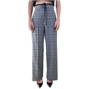 Marella, Dames, Broeken, Blauw, Maat: XL Satijn,