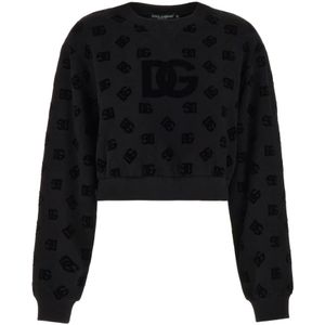 Dolce & Gabbana, Dames, Sweatshirts & Hoodies, Zwart, Maat: XS