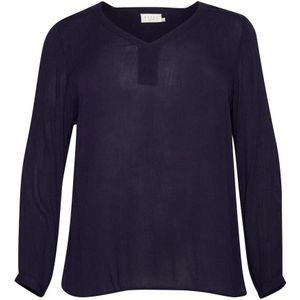 Kaffe Curve, Dames, Blouses & Shirts, Paars, Maat: XL