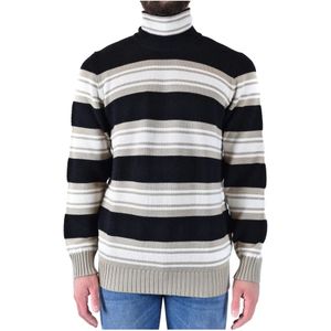 Paolo Pecora, Heren, Truien, Zwart, Maat: XL Wol,