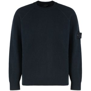 Stone Island, Heren, Truien, Blauw, Maat: 2XL Kasjmier,