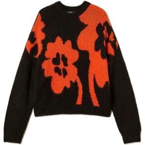 Twinset, Dames, Truien, Zwart, Maat: S Wol,