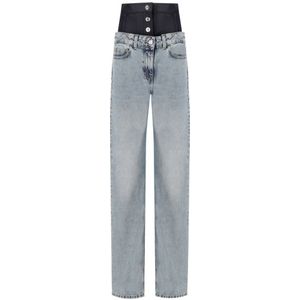 Elisabetta Franchi, Dames, Jeans, Blauw, Maat: W28 Denim,