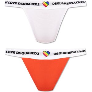 Dsquared2 Twee-pack logo briefs , Multicolor , Dames , Maat: S