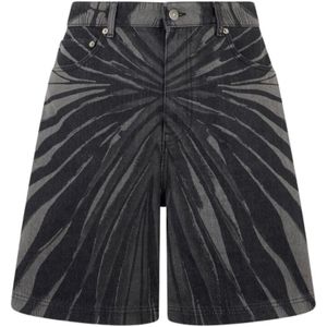 Roberto Cavalli, Heren, Korte broeken, Zwart, Maat: W32 Katoen,