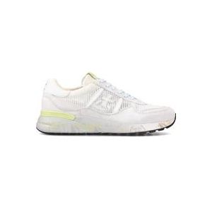 Premiata Witte Sneakers van Suède en Mesh , White , Heren , Maat: 45 EU