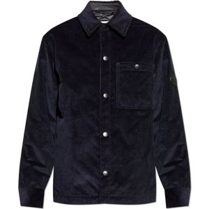 Burberry, Heren, Jassen, Blauw, Maat: XL Leer,