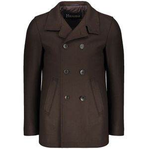 Herno, Heren, Jassen, Bruin, Maat: L Wol,