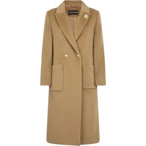 Roberto Cavalli - Double-breasted Jas - Bruin - Wol