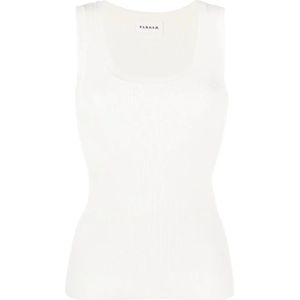 P.a.r.o.s.h., Dames, Tops, Beige, Maat: L Katoen,