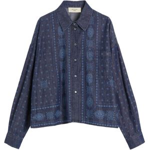Weekend Max Mara, Dames, Blouses & Shirts, Blauw, Maat: 2XS Denim,