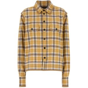 Dsquared2, Dames, Blouses & Shirts, Geel, Maat: XS Flanel,