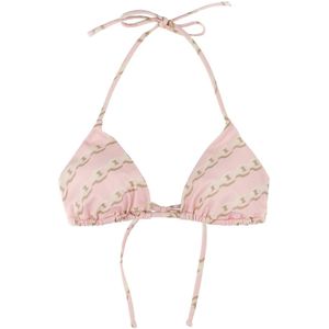 Versace, Dames, Badkleding, Roze, Maat: XL Poliester,